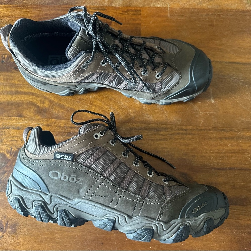 Oboz Bridger Men’s Brown Waterproof Trail Hiking Shoes size 11.5